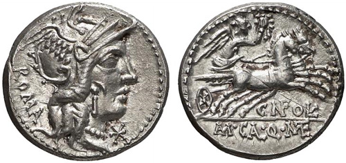 fulvia roman coin denarius